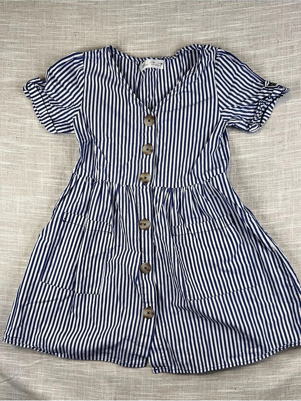 Zara Girls Striped Dress Size 8 Like New